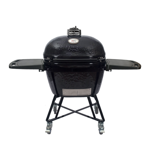 Primo Primo Oval Large Charcoal All-In-One Heavy-Duty Stand, Side Shelves, Ash Tool and Grate Lifter