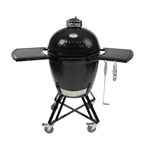 Primo Ceramic Grills Round Charcoal All-In-One Stand, Side Shelves, Ash Tool and Grate Lifter