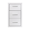 Summerset Grills 17 inch vertical 2-drawer and paper towel holder combo, all in white. thumbnail