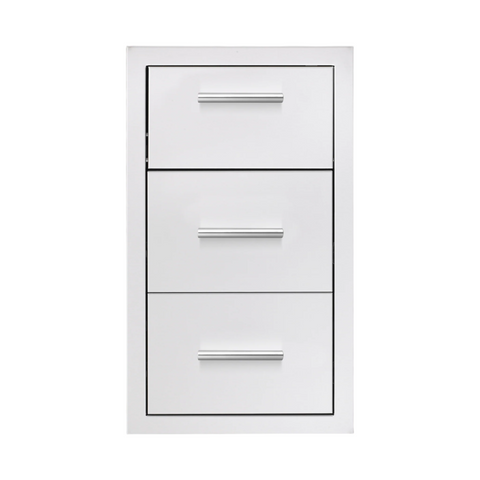 Summerset Grills 17 inch vertical 2-drawer and paper towel holder combo, all in white. — outdoor living product at Living Outdoorsy