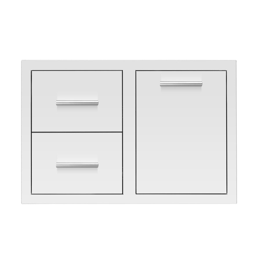 Summerset 33" 2-Drawer & LP/Trash Pullout Combo (DC2-33LP)