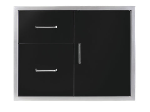 30x24-Black-Stainless-Steel-Drawer-Combo