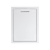 A white, horizontal 20 inch pullout drawer designed for trash and recycling, featuring a sleek curved handle. thumbnail