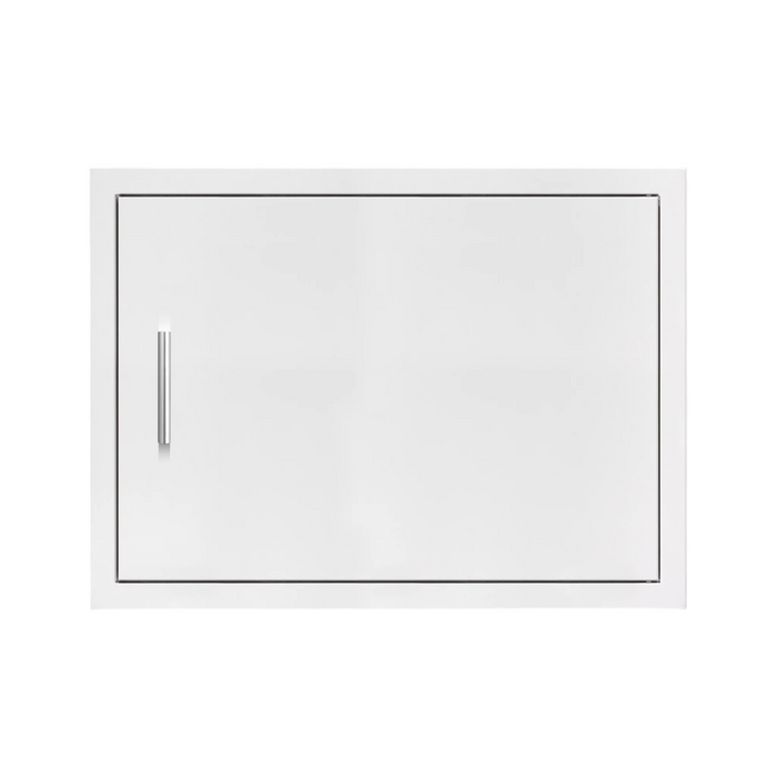 Summerset Grills 27 inch horizontal access door with a masonry frame return, featuring a sleek stainless steel exterior.