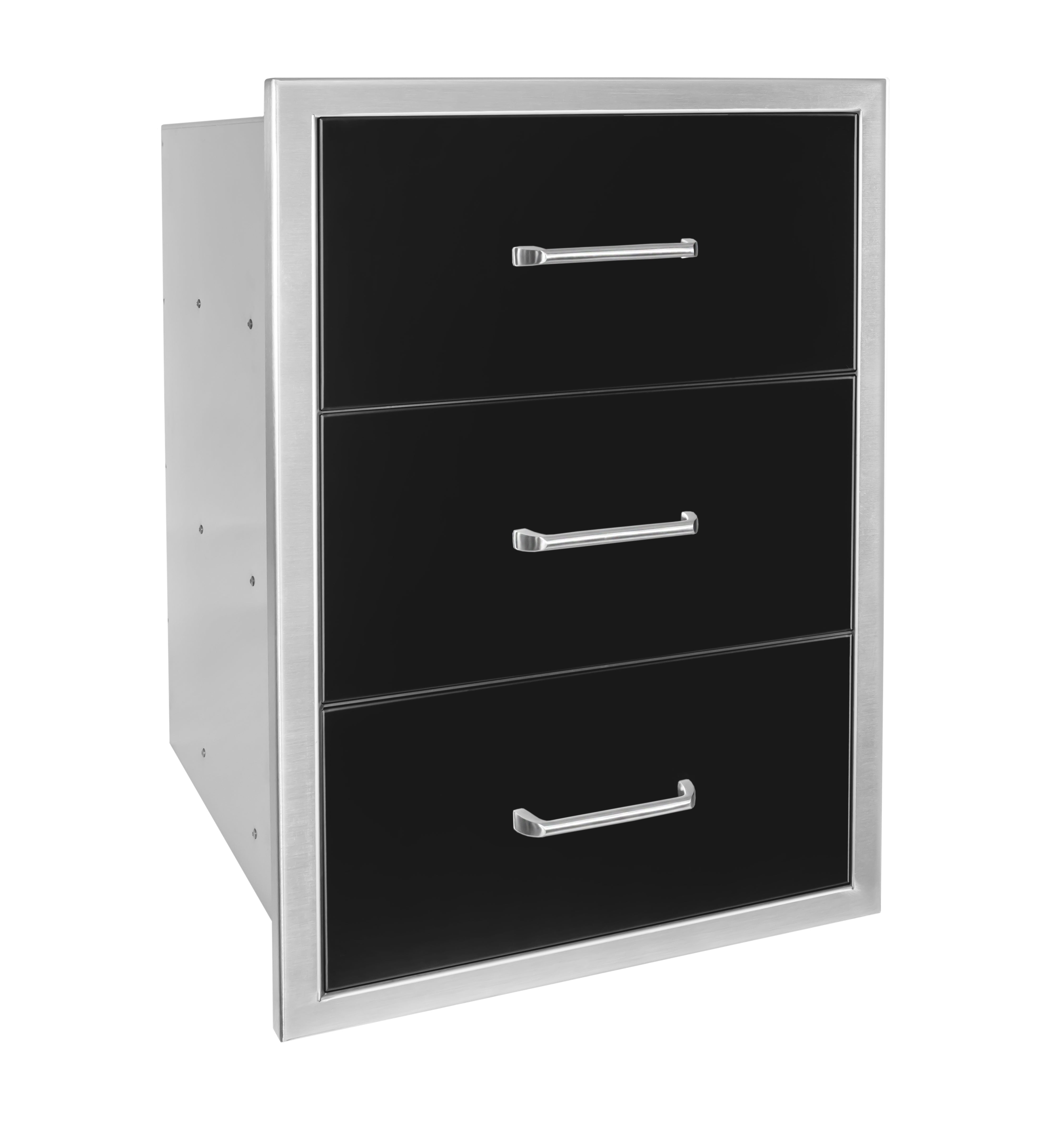 WildFire TRIPLE DRAWER 19” x 26” BLACK 304 BSS (WF-TDW1926-BSS)