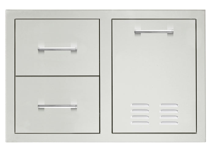 True Flame 33" 2-Drawer & LP/Trash Pullout Combo (TF-DC2-33LP-A)