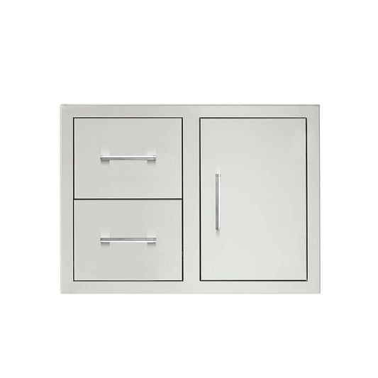 True Flame 33" 2-Drawer & Access Door Combo Masonry Frame Return (TF-DC2-33M-A)