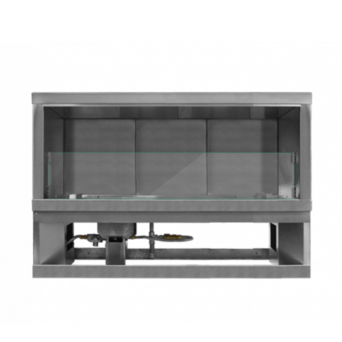 Firegear Outdoor 48″ Kalea Bay Built-In Outdoor Linear Fireplace – OFP-48LECO, 304 Stainless Steel, Up to 50,000 BTU, Contemporary Design