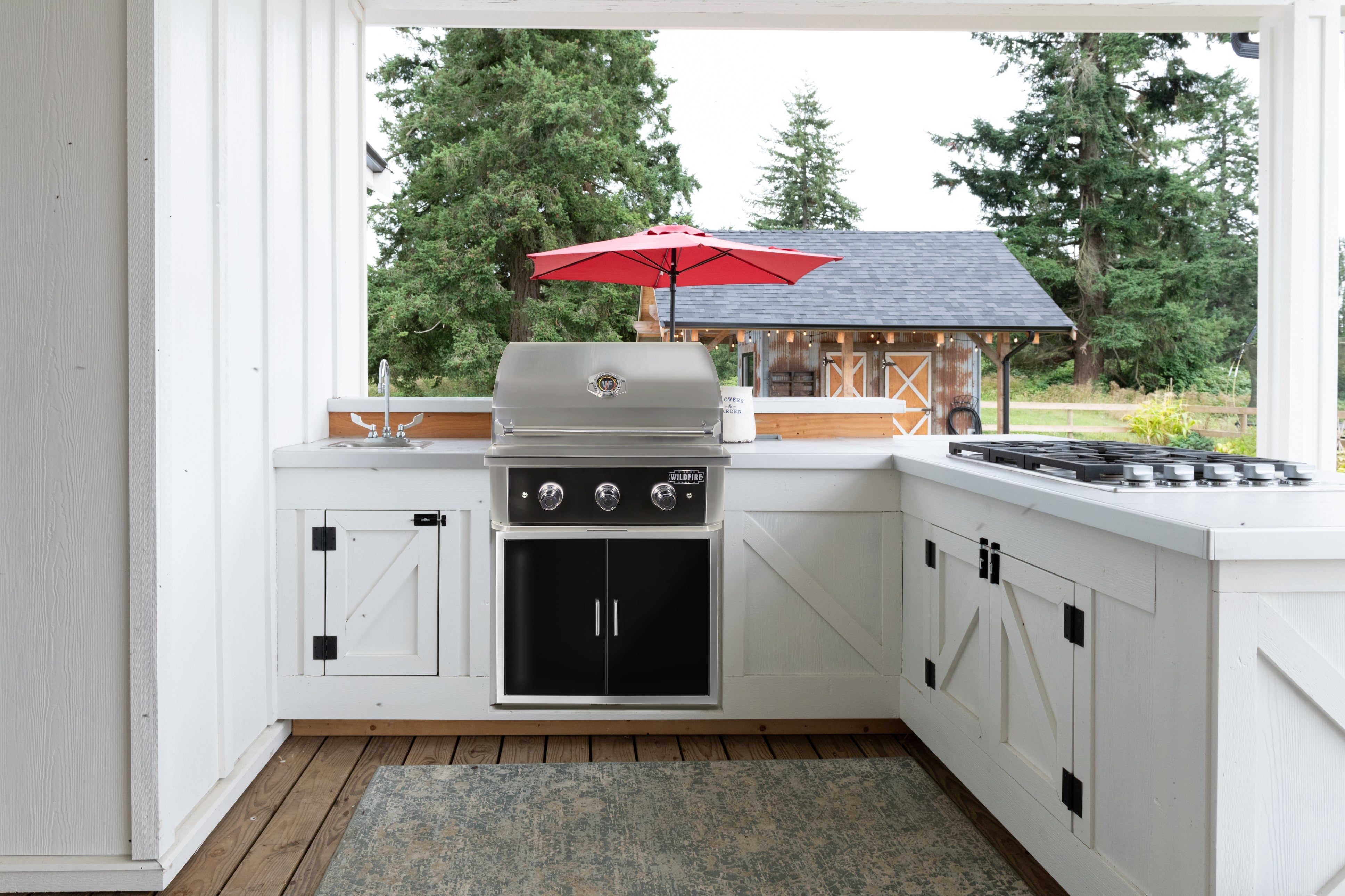 WildFire RANCH PRO 30” BLACK FRONT PANEL 304 STAINLESS STEEL GAS GRILL (WFPRO30G-BSS)