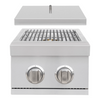 Living Outdoorsy 8' Complete Outdoor Kitchen Island — Summerset Sizzler SZR32 Grill Package | White Stucco & Black Granite Countertop thumbnail