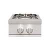 Summerset Grills Stainless Steel Gas Power Burner with two control knobs and a silver finish. thumbnail