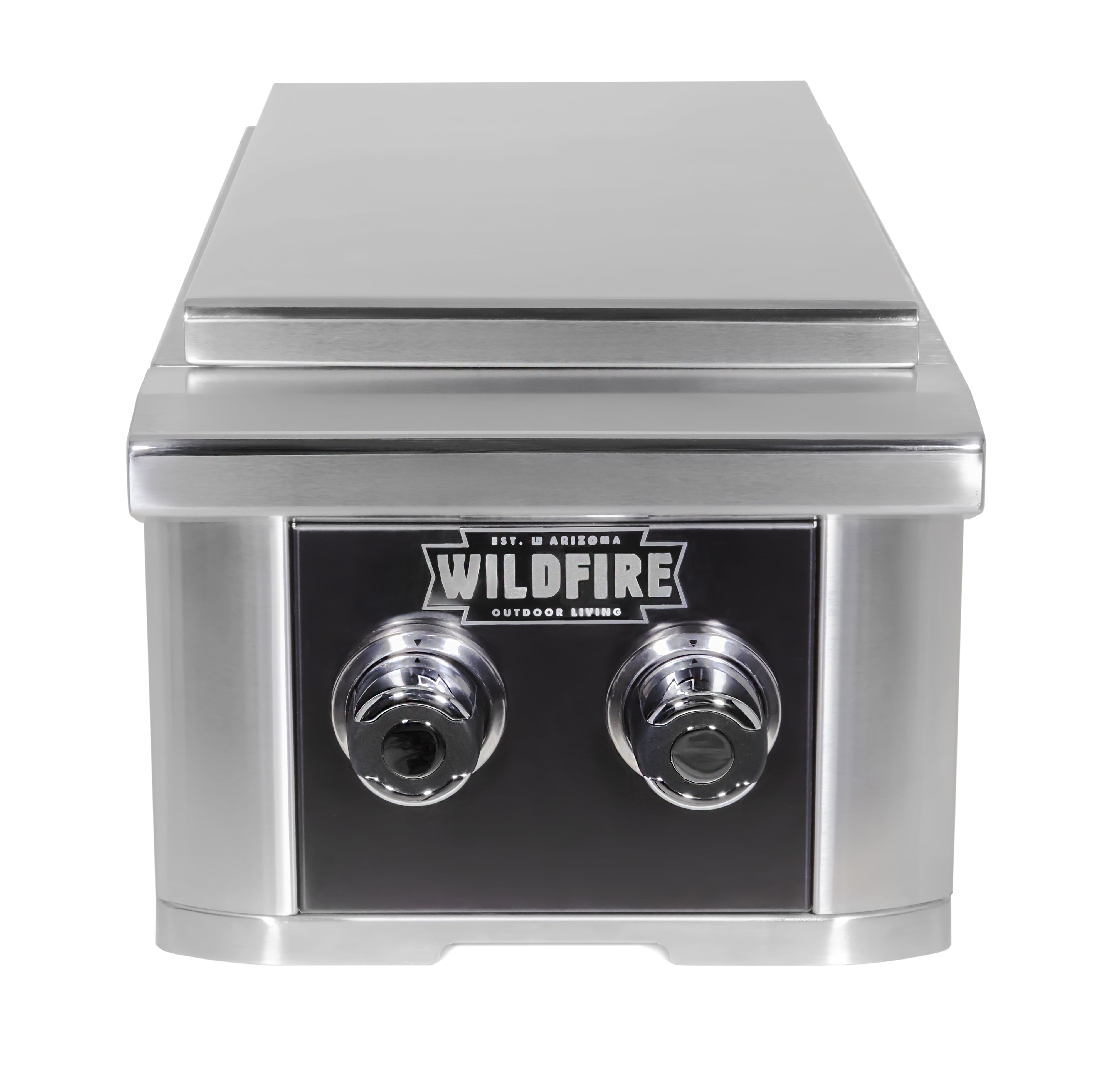 WildFire RANCH PRO DOUBLE SIDE BURNER BLACK 304 BSS (WF-DBLSBRN-RH-LP)
