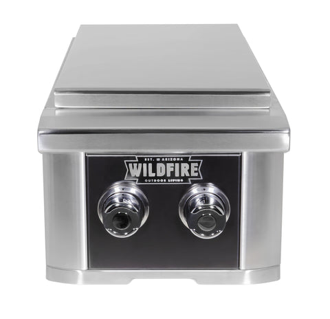 WildFire RANCH PRO DOUBLE SIDE BURNER BLACK 304 BSS (WF-DBLSBRN-RH-LP)