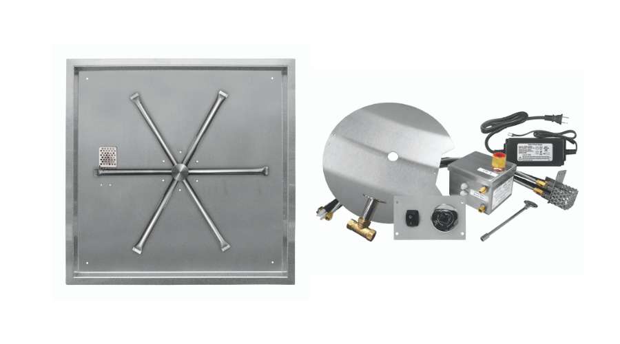 Firegear 38" Square Drop-In Pan Propane AWS Fire Pit (FPB-38SBSAWS-P)