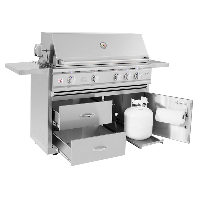 Summerset Grills TRLD 44" Deluxe Freestanding Grill (CART-TRLD44 + TRLD44)