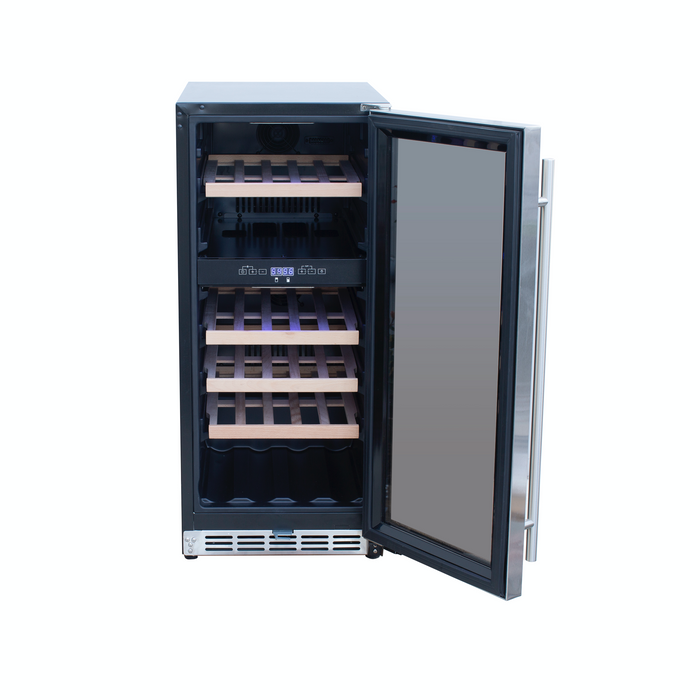 Summerset Grills 15" 3.2C Outdoor Rated Dual Zone Wine Cooler (RFR-15WD)