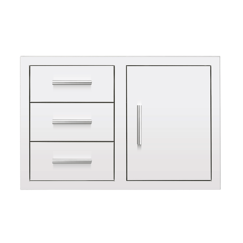 Summerset Grills 33" 3-Drawer & Access Door Combo (DC3-33) — outdoor living product at Living Outdoorsy