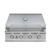 Living Outdoorsy 7' Complete Outdoor Kitchen Island — True Flame TFE32 Grill Package | Grey Stucco & Cream Porcelain Countertop thumbnail