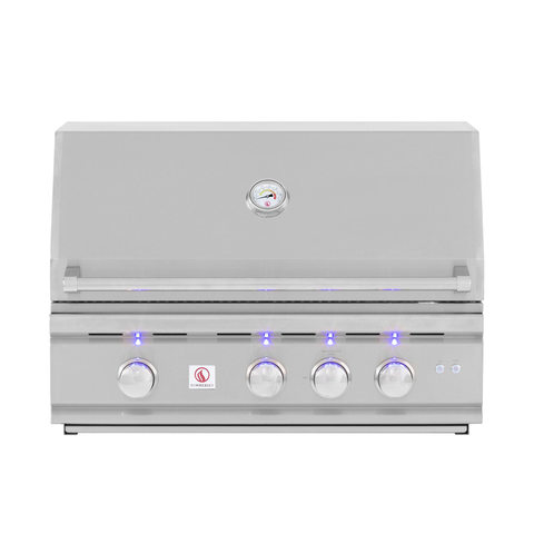 Summerset TRL 32″ Built-In Stainless Steel Gas Grill – 3-Burner 55,000 BTU (Approx), 855 sq in Cooking Surface, Rotisserie-Ready