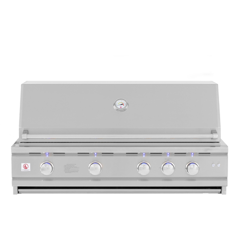 Summerset TRLD 44″ Built-In Stainless Steel Gas Grill – 4-Burner + Infrared Rear Burner, ~1,200 sq in Cooking Surface, 304-Grade Stainless Steel