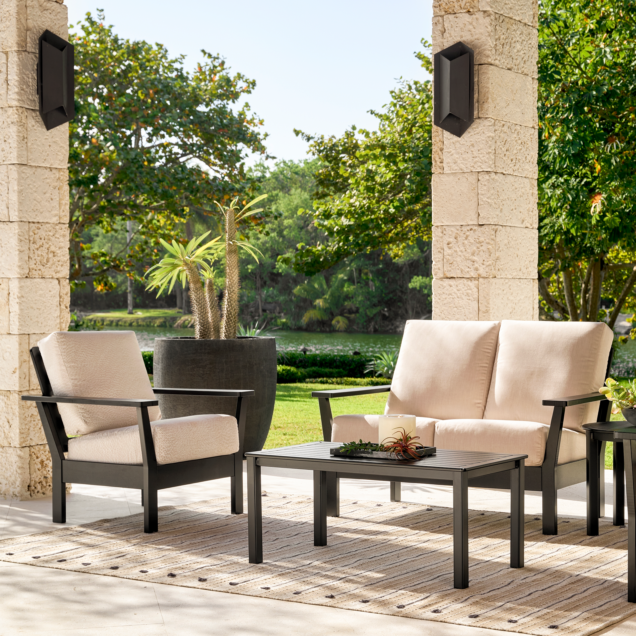 Telescope Casual Antero MGP Cushion Three-Seat Sofa – Deep Seating Outdoor Sofa