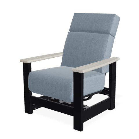 Telescope Leeward MGP Supreme Cushion Hidden Motion Arm Chair w/ RL0 Laguna Rustic Arms – Customizable Outdoor Chair — outdoor living product at Living Outdoorsy