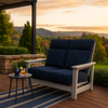 Telescope Casual Leeward Supreme Cushion Hidden Motion Loveseat with RL0 Laguna Rustic Polymer Arms thumbnail