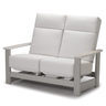 Telescope Casual Leeward Supreme Cushion Hidden Motion Loveseat with RW0 Weathered Wood Rustic Polymer Arms