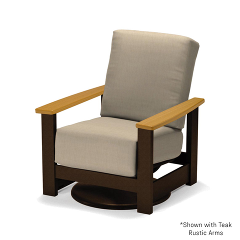 Telescope Casual Leeward Cushion Swivel Hidden Rocker – RW0 Weathered Wood Rustic Polymer Arms