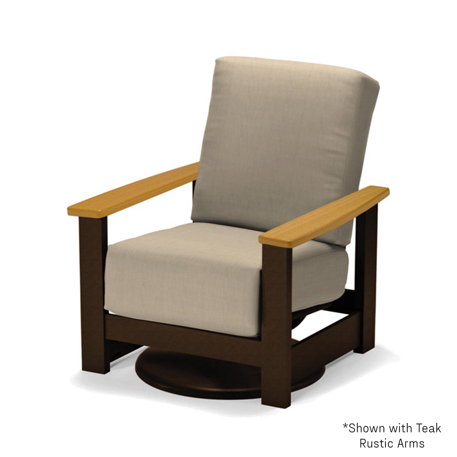 Telescope Casual Leeward Cushion Swivel Hidden Rocker – RW0 Weathered Wood Rustic Polymer Arms