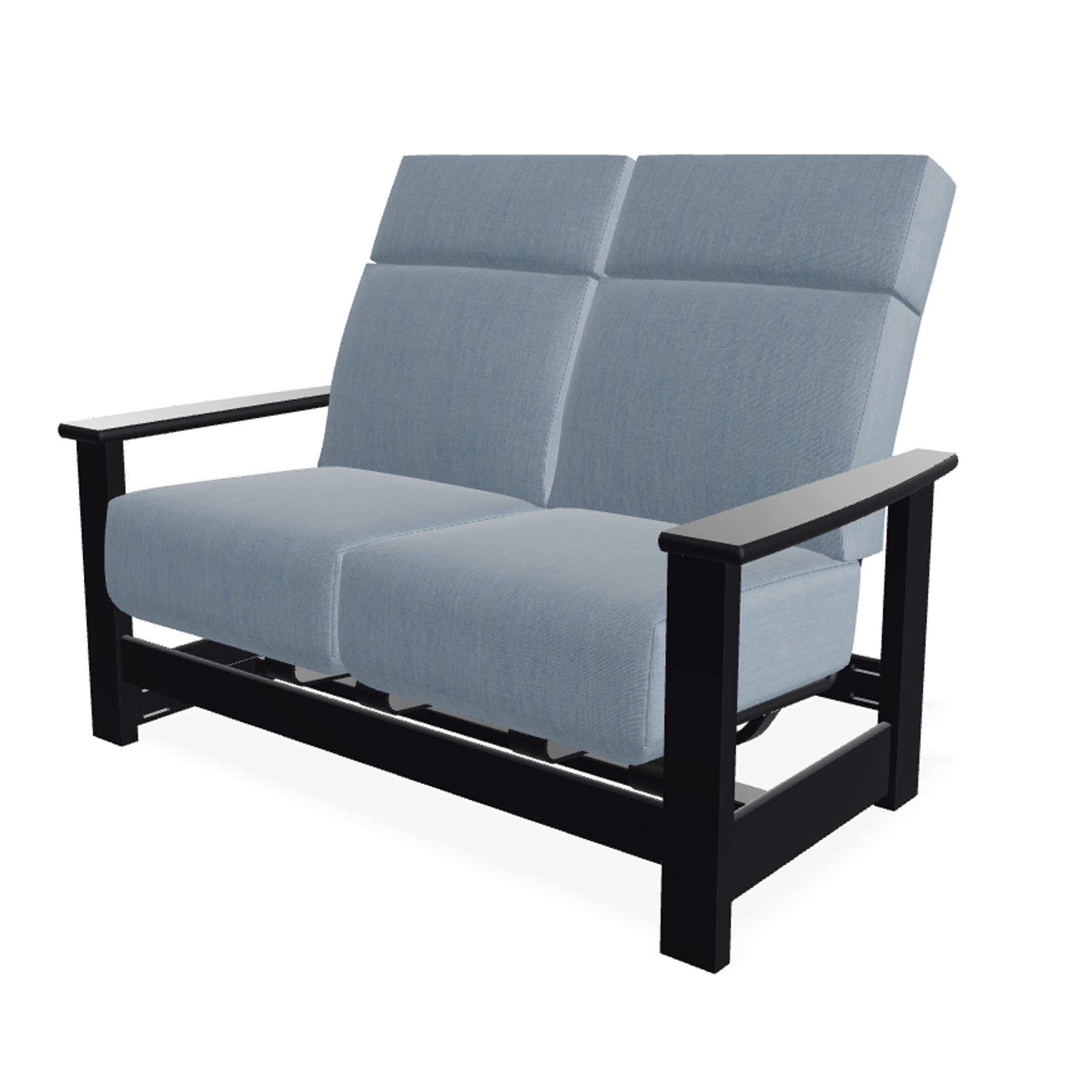 Telescope Leeward MGP Cushion Supreme Hidden Motion Loveseat w/ MGP Arms – 2-Seat Weather-Proof Relaxer