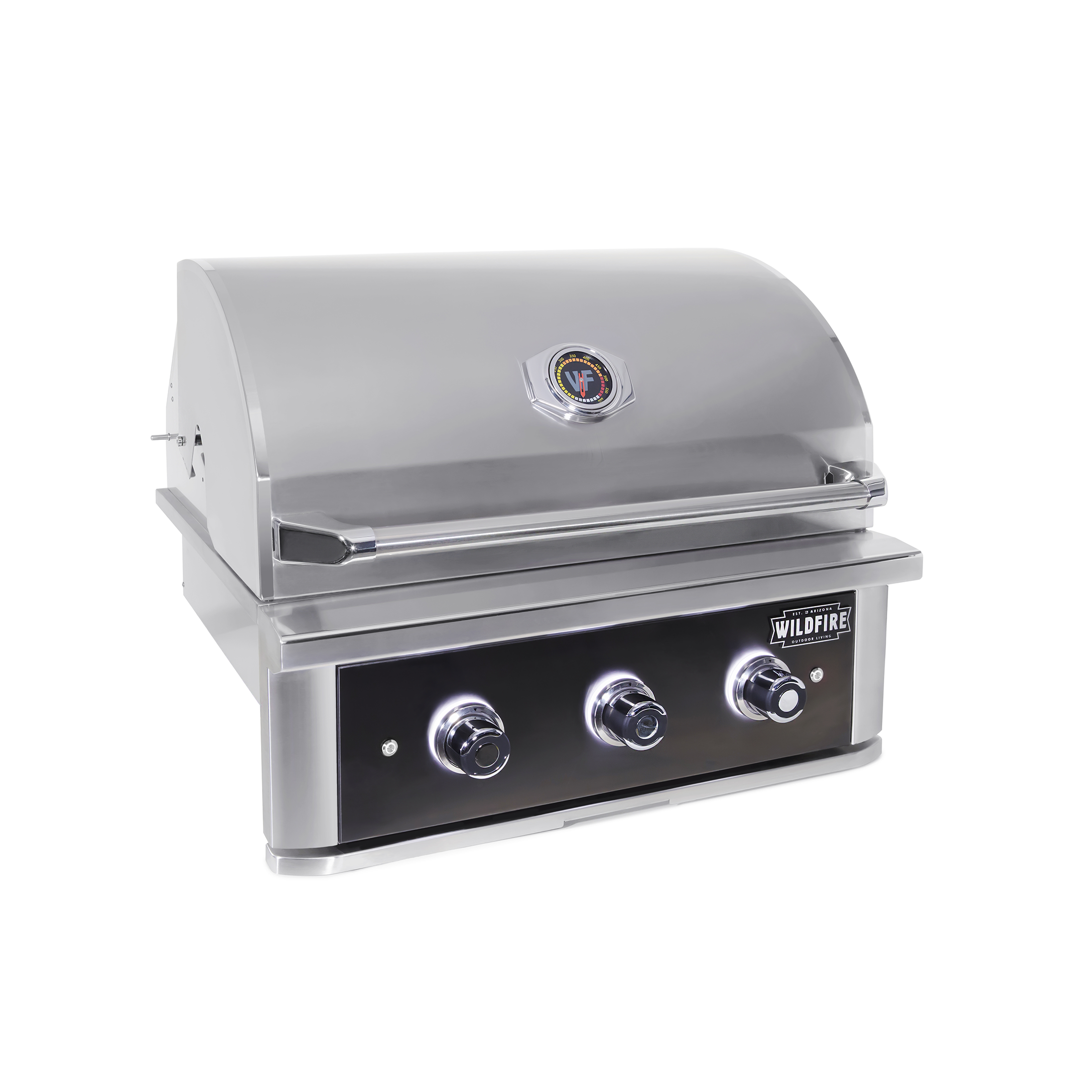 WildFire RANCH PRO 30” BLACK FRONT PANEL 304 STAINLESS STEEL GAS GRILL (WFPRO30G-BSS)