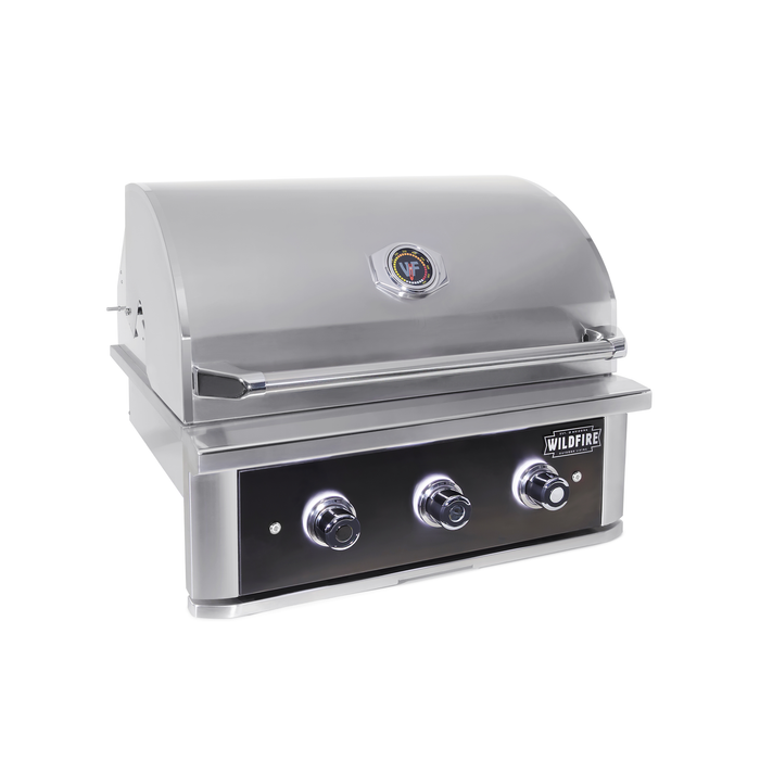 WildFire RANCH PRO 30” BLACK FRONT PANEL 304 STAINLESS STEEL GAS GRILL (WFPRO30G-BSS)