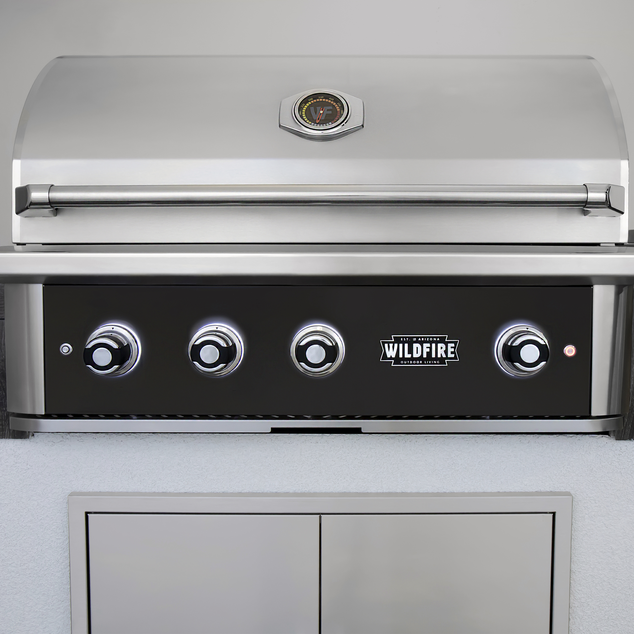 WildFire RANCH PRO 30” BLACK FRONT PANEL 304 STAINLESS STEEL GAS GRILL (WFPRO30G-BSS)
