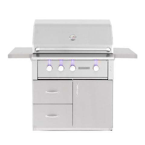 American Made Grills Alturi 36" Freestanding Grill (CART-ALT36 + ALT36T) — outdoor living product at Living Outdoorsy