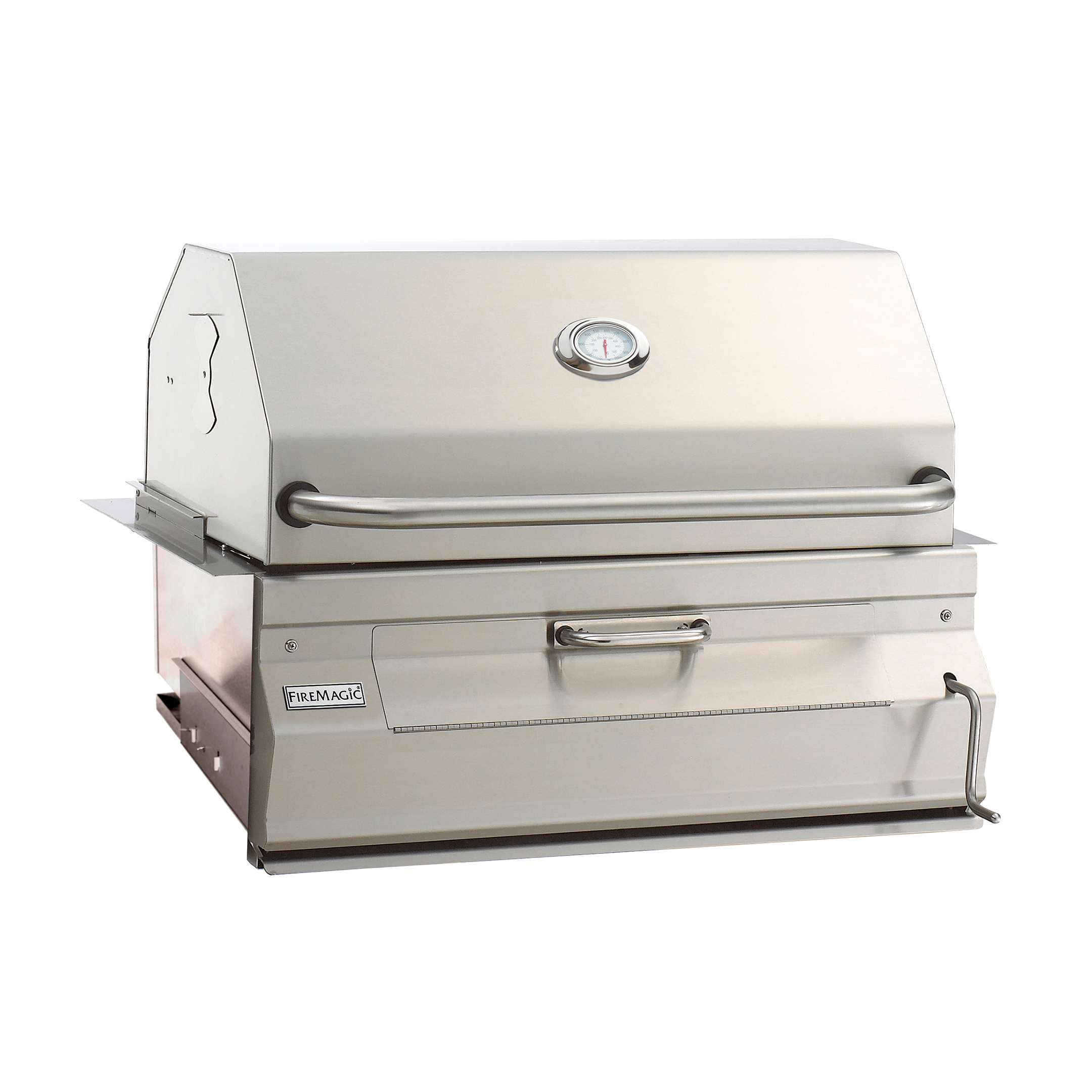 FireMagic 24″ Built-In Charcoal Grill 12-SC01C-A – 304 Stainless Steel, Adjustable Charcoal Bed, 432 sq in Cooking Surface