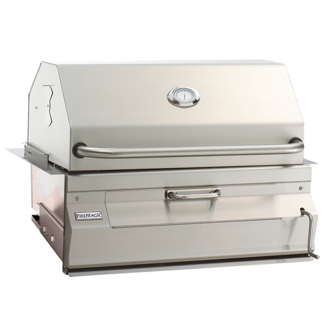 FireMagic 30″ Built-In Charcoal Grill 14-SC01C-A – 304 Stainless Steel, Adjustable Charcoal Bed, 540 sq in Cooking Surface