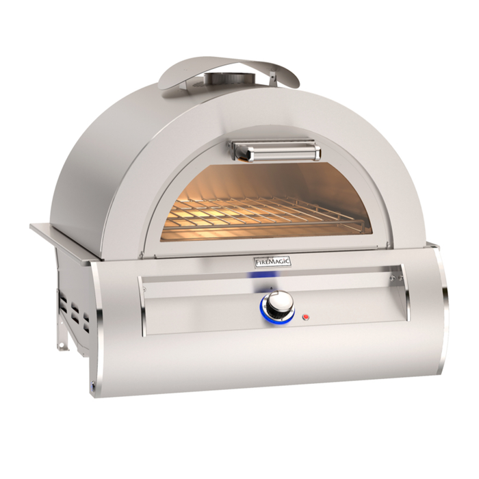 FireMagic Aurora Built-In Pizza Oven 4600 – 18″ × 18″ Stone, Precise Thermostatic Control to 750 °F, 36,000 BTU