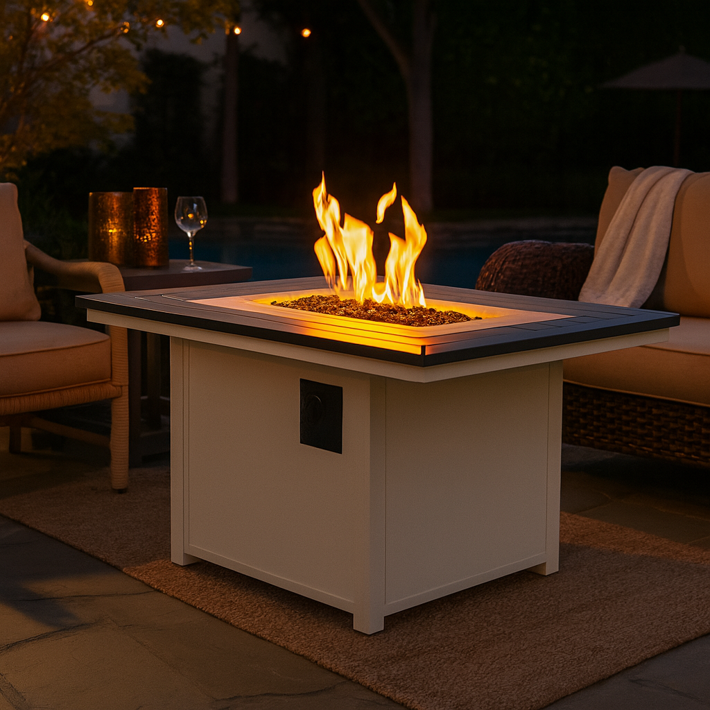 Telescope Casual 36″ x 54″ Rectangular MGP Top Fire Table – All-Weather Marine-Grade Polymer Outdoor Fire Table