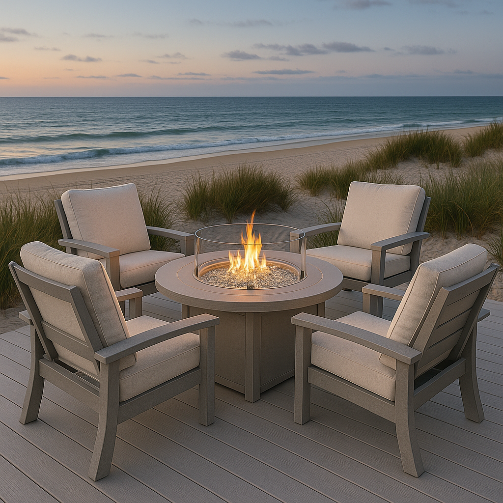 Telescope Casual 42″ Round MGP Top Fire Table – Marine-Grade Polymer Outdoor Fire Table