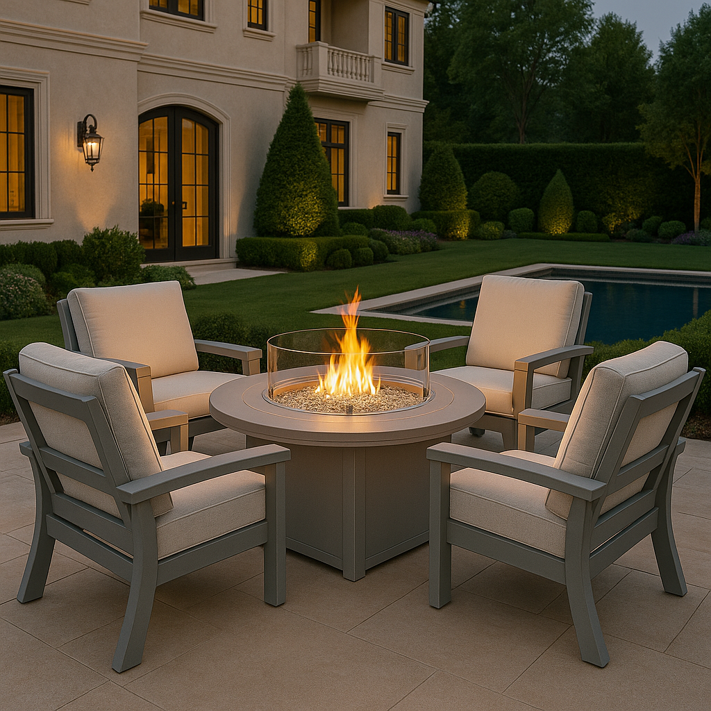 Telescope Casual 42″ Round MGP Top Fire Table – Marine-Grade Polymer Outdoor Fire Table