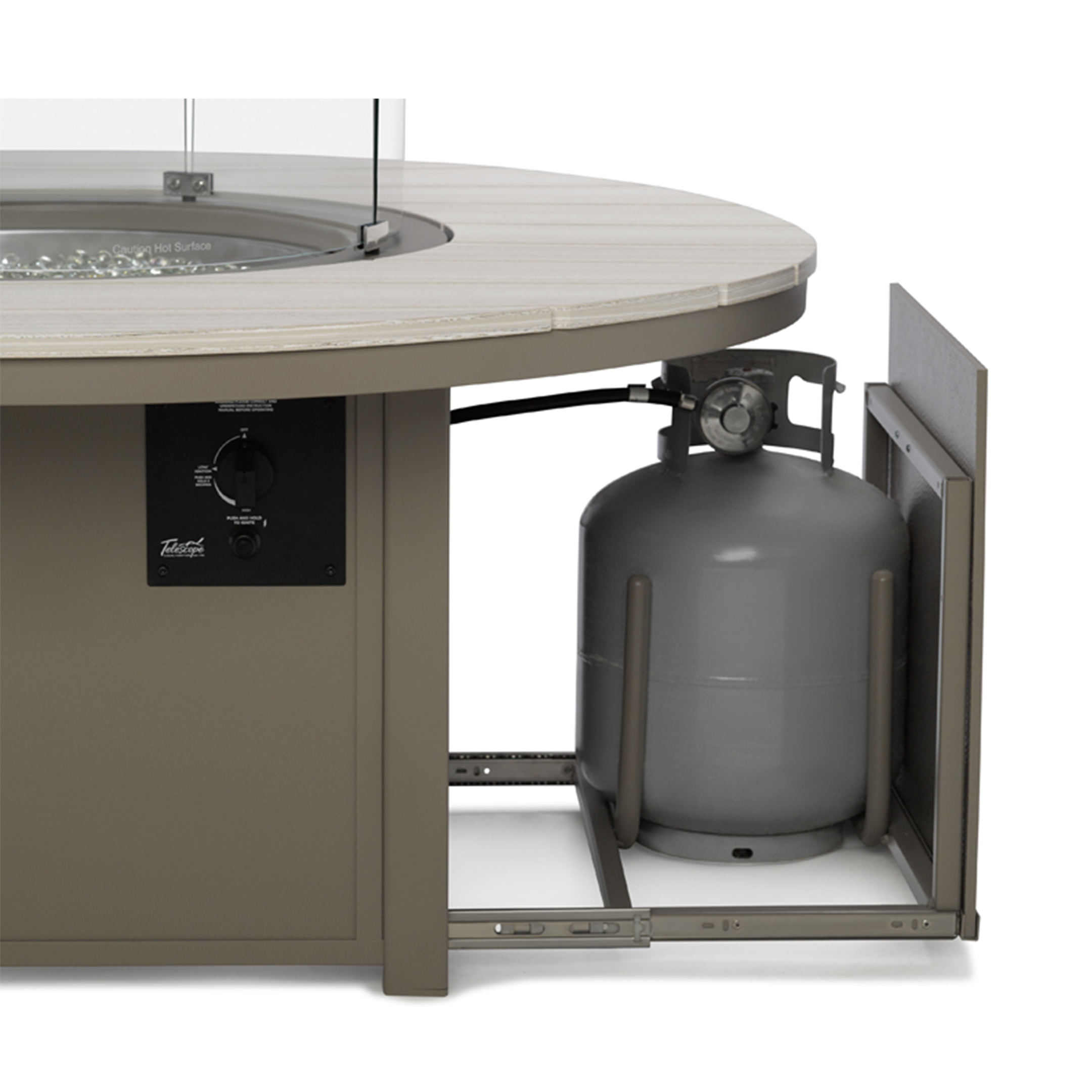 Telescope Casual 42″ Round MGP Top Fire Table – Marine-Grade Polymer Outdoor Fire Table