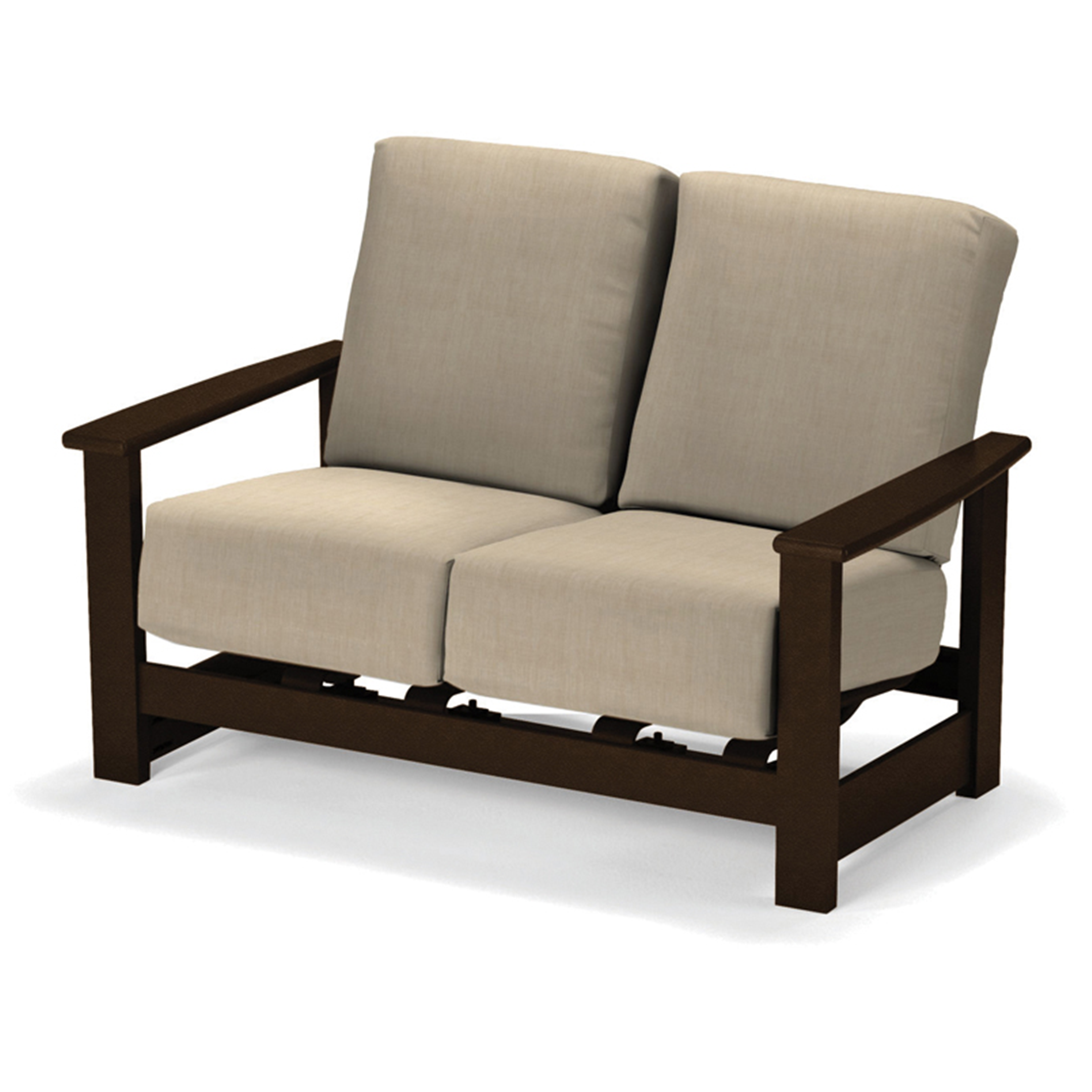Telescope Casual Leeward Cushion Hidden Motion Loveseat with MGP Arms