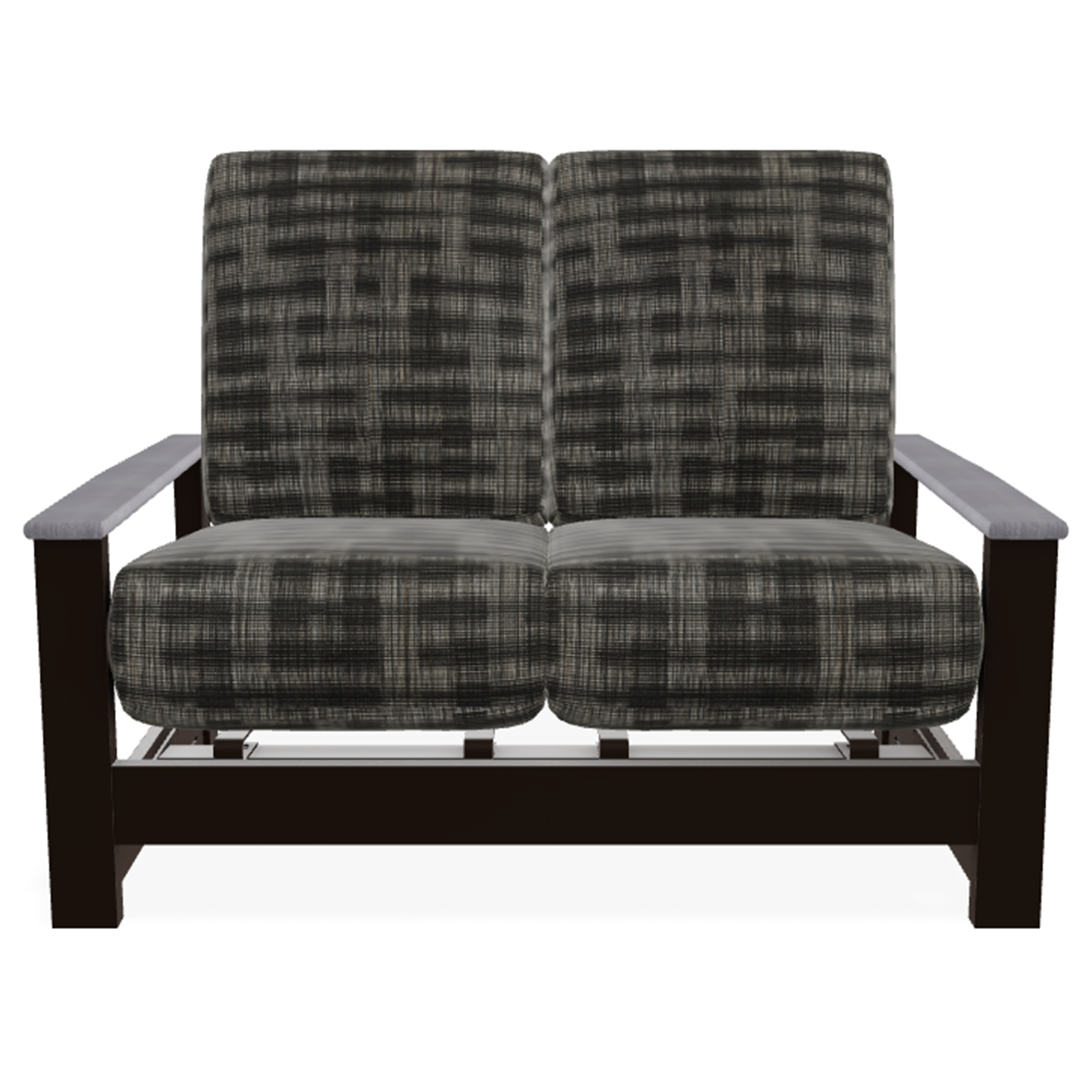 Telescope Casual Leeward Cushion Hidden Motion Loveseat – RG0 Cape Grey Rustic Polymer Arms