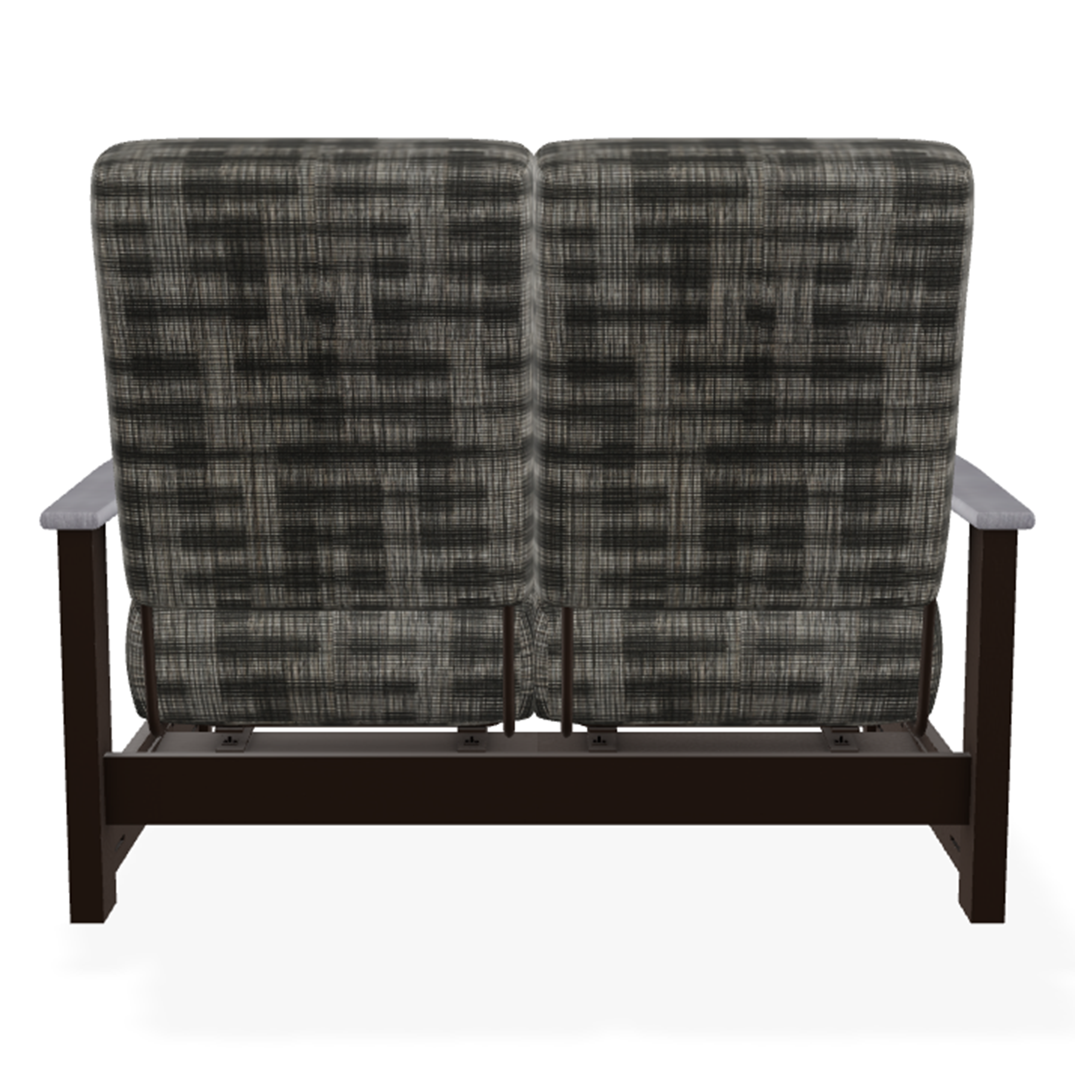 Telescope Casual Leeward Cushion Hidden Motion Loveseat – RG0 Cape Grey Rustic Polymer Arms