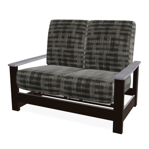 Telescope Casual Leeward Cushion Hidden Motion Loveseat – RG0 Cape Grey Rustic Polymer Arms