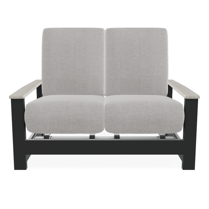 Telescope Casual Leeward Cushion Hidden Motion Loveseat – RL0 Laguna Rustic Polymer Arms