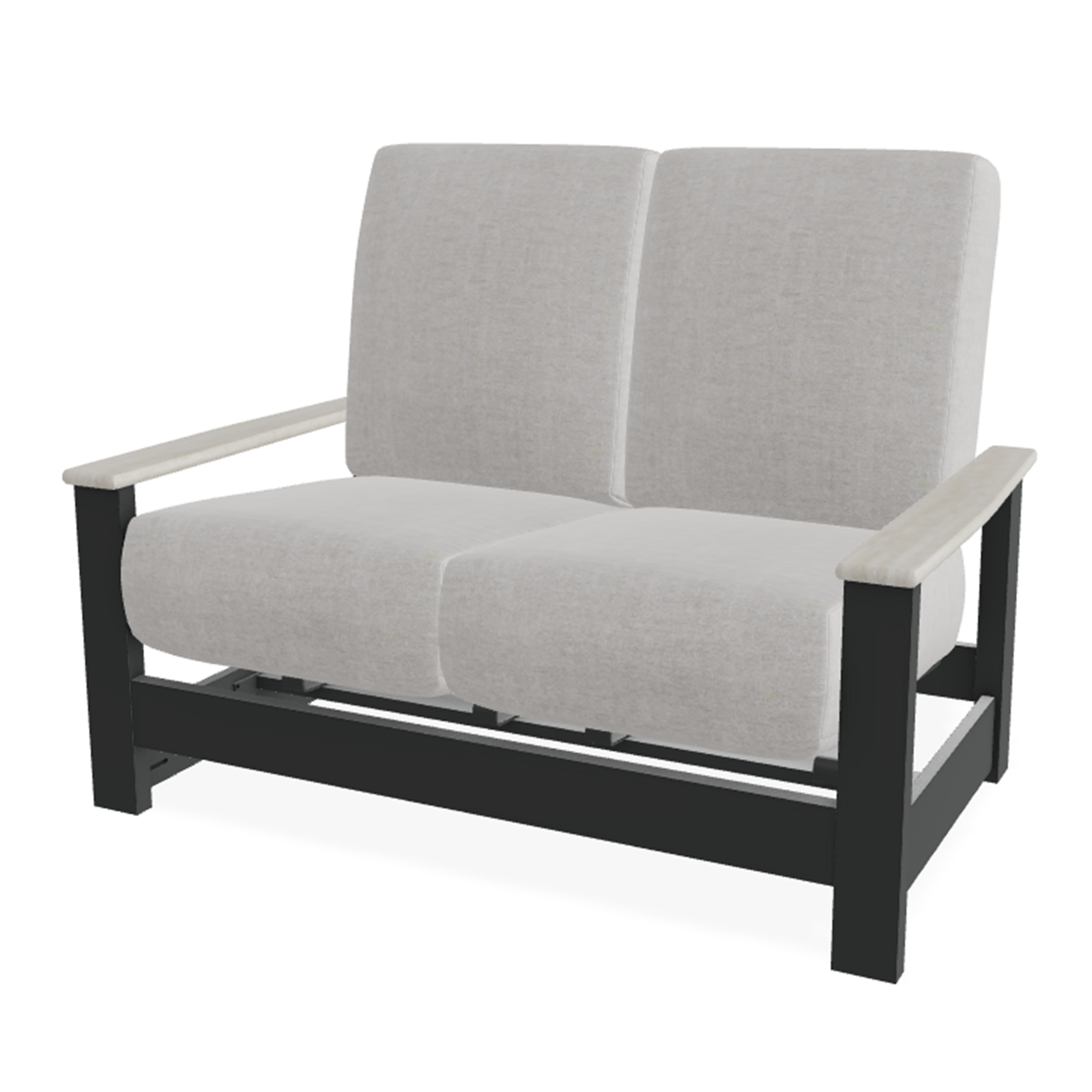 Telescope Casual Leeward Cushion Hidden Motion Loveseat – RL0 Laguna Rustic Polymer Arms