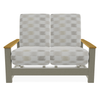 Telescope Casual Leeward Cushion Hidden Motion Loveseat – RT0 Teak Rustic Polymer Arms thumbnail