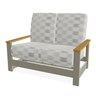Telescope Casual Leeward Cushion Hidden Motion Loveseat – RT0 Teak Rustic Polymer Arms